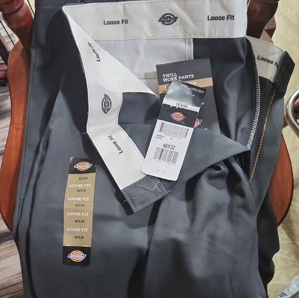 Dickies Loose Fit Twill Work Pants - grey